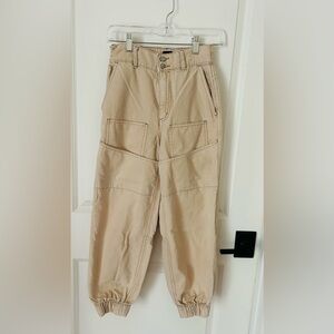 Urban Outfitters BDG Beige Tan Baggy Skater Cargo Jogger Pants Women’s Sz XS